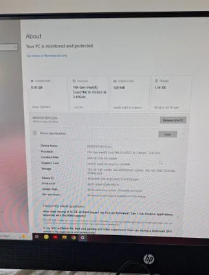 HP pavilion 24’-8GB-256GB-1TB-2.4GHz 1