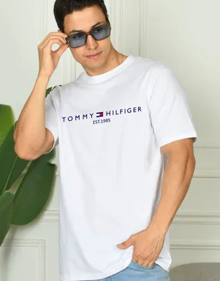 Футболки с надписью TOMMY HILFIGER для мужчин 1