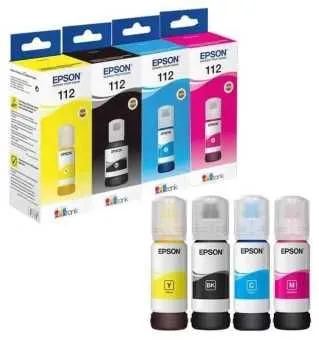 L6550, L6570, L6580, L15150, L15160 uchun EPSON 112 pigmentli siyohlar