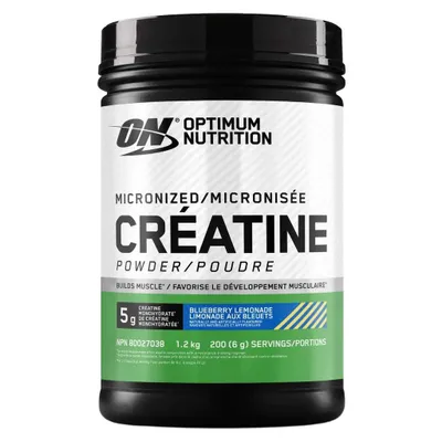 Optimum Nutrition kreatini, 1,2 kg, 200 porsiya, Creatine Blueberry Lemonade 1