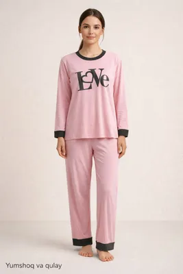 Ayollar uchun pijama uy libosi, uzun yengli 1