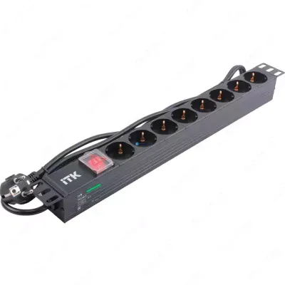 ITK PDU 19" 1U 6–9 rozetkali blok