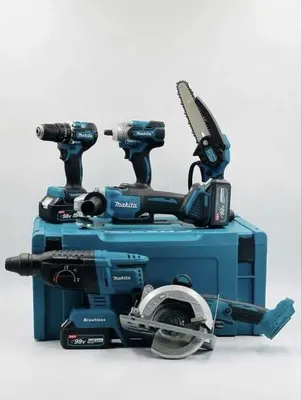 Аккумуляторный бесщёточный набор инструментов Makita 6 в 1 1