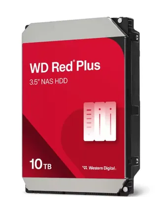 WD RED Plus 10TB HDD qattiq diski, 7200 ayl/min