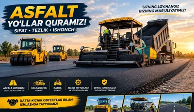 Sifatli asfalt yotqizish xizmati 1