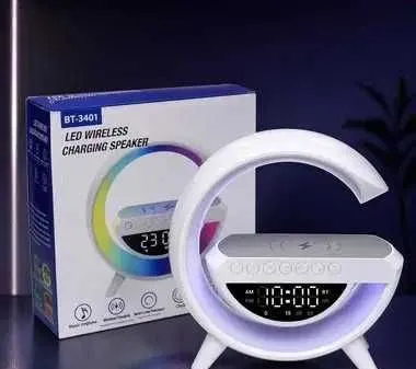 BT3401 Беспроводное зарядное устройство, Bluetooth-колонка, микрофон, RGB, радио
