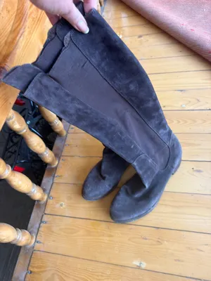 Женские сапоги из бархата 1
