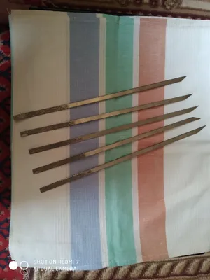 Zanglamaydigan po‘latdan shashlik sixlari, 5 dona 1