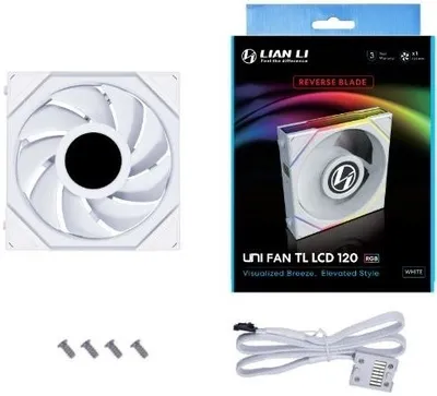 Lian Li TL LCD 120 mm ventilyatori, 1 dona (reverse emas) 1