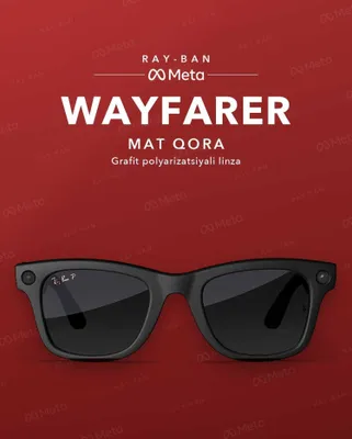 Ray-Ban Meta Wayfarer Gen 2 Matte Black, поляризация — оригинал 1