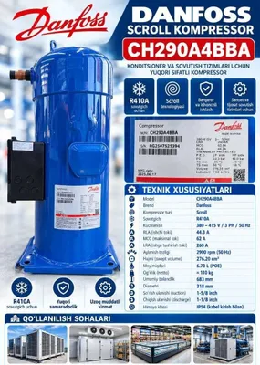Danfoss Scroll CH290A4BBA kompressori 1