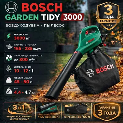 Bosch Garden Tidy 3000 havo puflagich-changyutgich 1