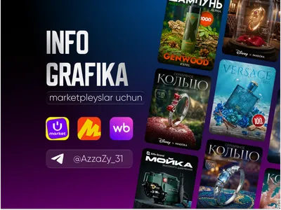Инфографика и AI-дизайн для Uzum, WB, Ozon