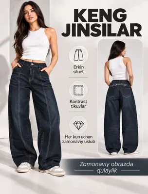 ayollar va qizlar uchun jinsi shimlar 1