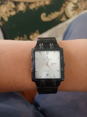 swissart sapphire quartz stainless steel black.