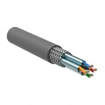 ITK S/FTP o‘ralgan juft kabeli, 6A toifa, 23AWG, PVC, kulrang, 305 m