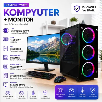 PC - Core i5-10400/16gb/512gb/B460M pro MSi lexar nvme 1