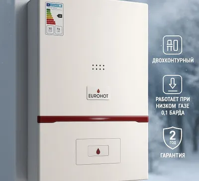 Газовый котёл EUROHOT! Двухконтурные газовые котлы оптом и в розницу со склада