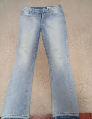 BERSHKA клёш jinsi shimlari + ko‘ylak to‘plam 1