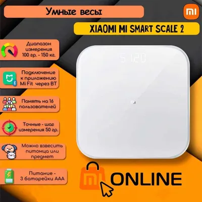 AKSIYA! Xiaomi Mi Smart Scale 2 aqlli tarozisi, original, elektron tarozi 1
