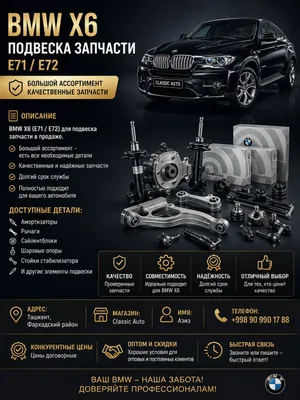 BMW X6 osma qismlari | amortizatorlar richaglar E71 E72 1