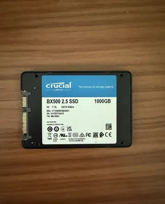 Оригинальный SSD SATA Crucial 1 ТБ, ресурс 100% 1