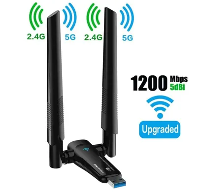 Chegirma! Yetkazib berish! USB Wi‑Fi adapter Pix Link AC1200 2,4 GGts / 5 GGts, USB 3.0 1