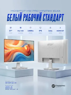 MSI PRO MP273W E14A Business & Productivity Monitor