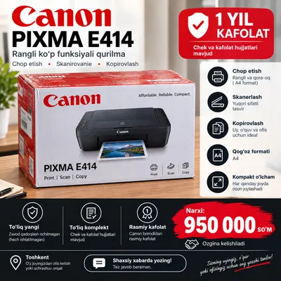 Canon PIXMA E414 printeri 1
