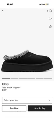 Ugg Tazz “black” slippers 1