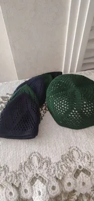 Связанные вручную мужские молитвенные тюбетейки 1