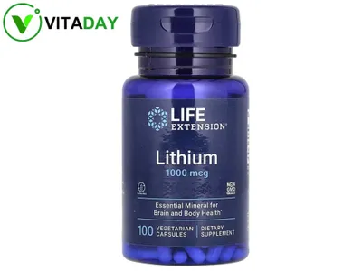 Life Extension Lithium — litiy, 1000 mkg, 100 ta vegetarian kapsula 1