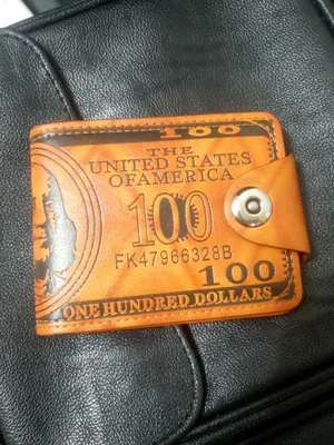 100 dollarlik kupyurali hamyon, holati yangidek 1
