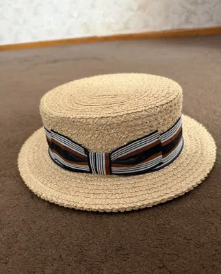 Соломеная шляпа - канотье (boater hat) 1