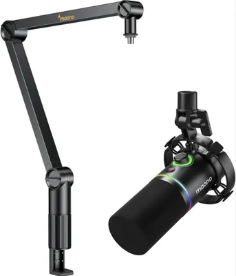 Микрофон MAONO PD200XS Black в комплекте: микрофон + стойка (boom arm) 1