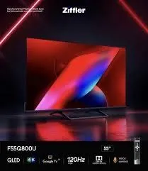 Телевизор Ziffler 55 4К 120 герц 3 года гарантия прошивка доставка бес