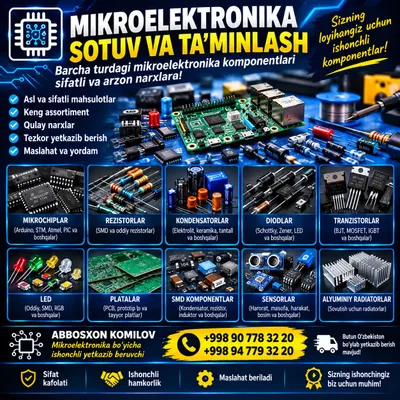 Mikroelektronika barcha turdagi yetkazib berish 1