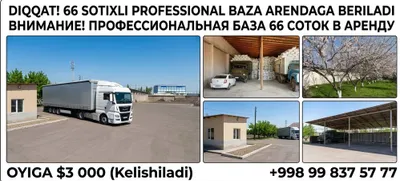 Ohangaronda baza arenda:Sklad 500m2+naves 300m2+ochiq hudud 1