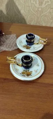 редкие фарфоровые подсвечники. 1