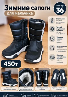 Зимние сапоги на мальчика . Р 36