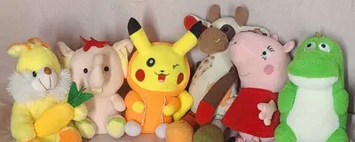 Мягкие игрушки по 20000 сум (свинка, покемон, слоник) 1