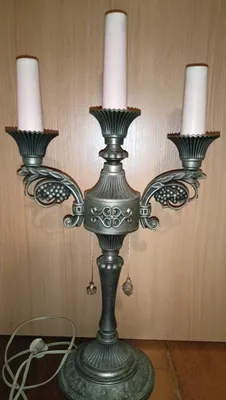 Лампа настольная - канделябр, СССР, высота 61см.