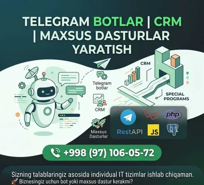 Создание Telegram-ботов, CRM и специальных программ