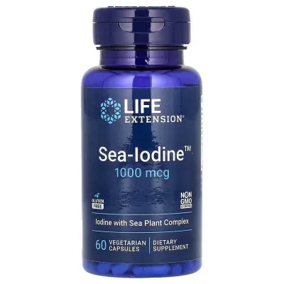 Life Extension Sea Iodine — dengiz yodi, D va K vitaminlari, D3 va K 1