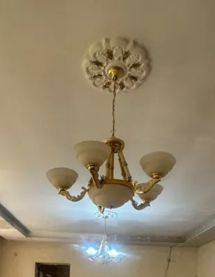 Mehmonxona uchun klassik 5 shoxli qandil, a’lo holatda 1