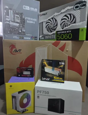 Мощный игровой ПК на AM5 (RTX 5060/Ryzen 5 7500F/DDR5 32GB На Гарантии 1