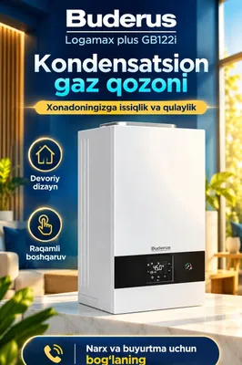 Buderus gaz qozoni, Germaniya, original, to‘g‘ridan-to‘g‘ri yetkazib berish