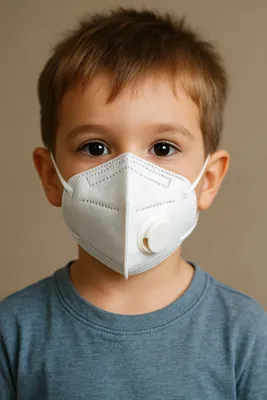 Klapanli KN95 bolalar respirator niqoblari mavjud