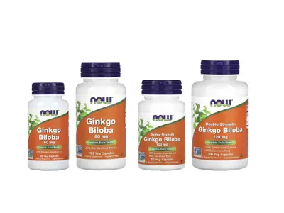 NOW Foods Гинкго билоба Ginkgo Biloba Ginkgo Biloba 60 мг и 120 мг 1