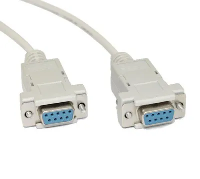 COM-COM RS-232 nol-modem kabeli, DB 9F 1